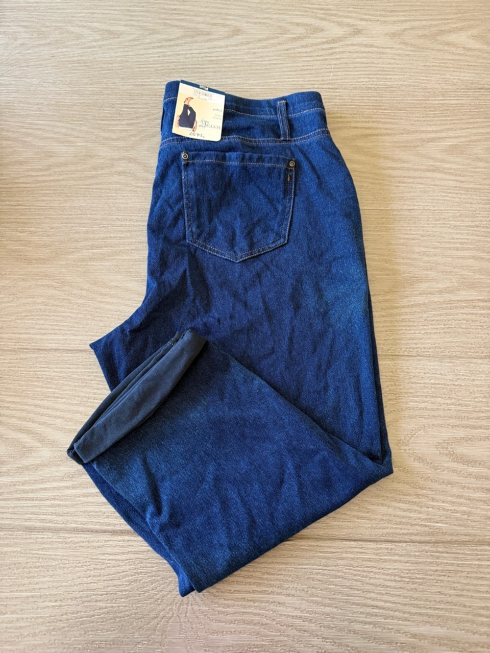 Terra & Sky Dark Blue Women’s Ankle Jeans - Cropped Fit